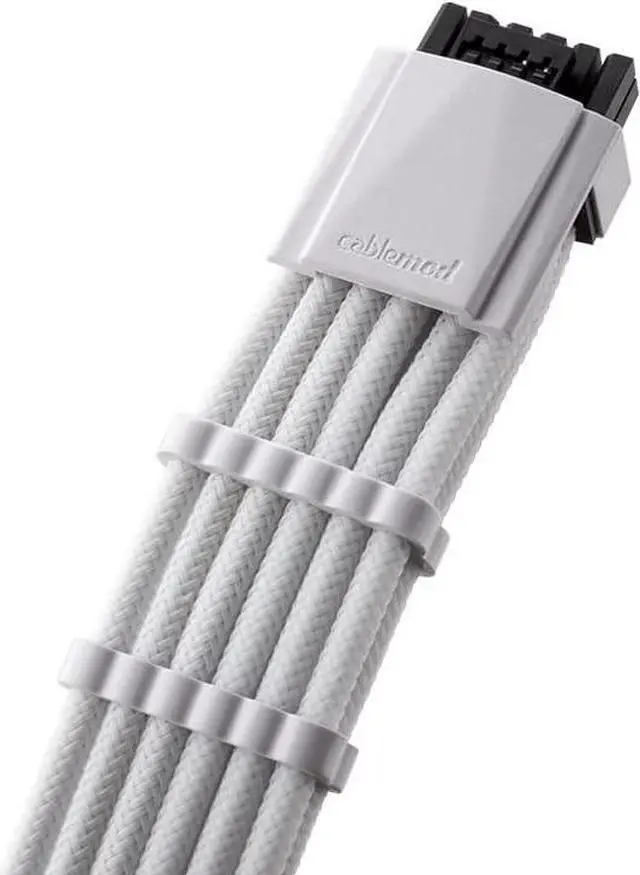 Alt view image 4 of 4 - CableMod RT-Series Pro ModMesh Sleeved 12VHPWR Dual Cable Kit for ASUS/Seasonic/Phanteks (White)