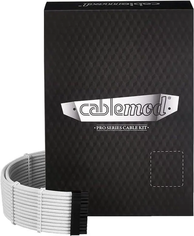 Alt view image 2 of 4 - CableMod RT-Series Pro ModMesh Sleeved 12VHPWR Dual Cable Kit for ASUS/Seasonic/Phanteks (White)