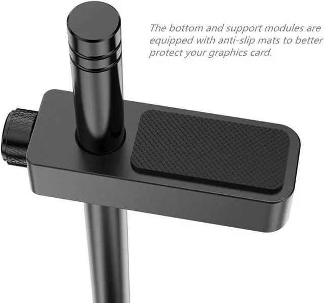 Alt view image 4 of 7 - Graphics Card GPU Brace Support, Video Card Sag Holder Bracket, Anodized Aerospace Aluminum (Black)