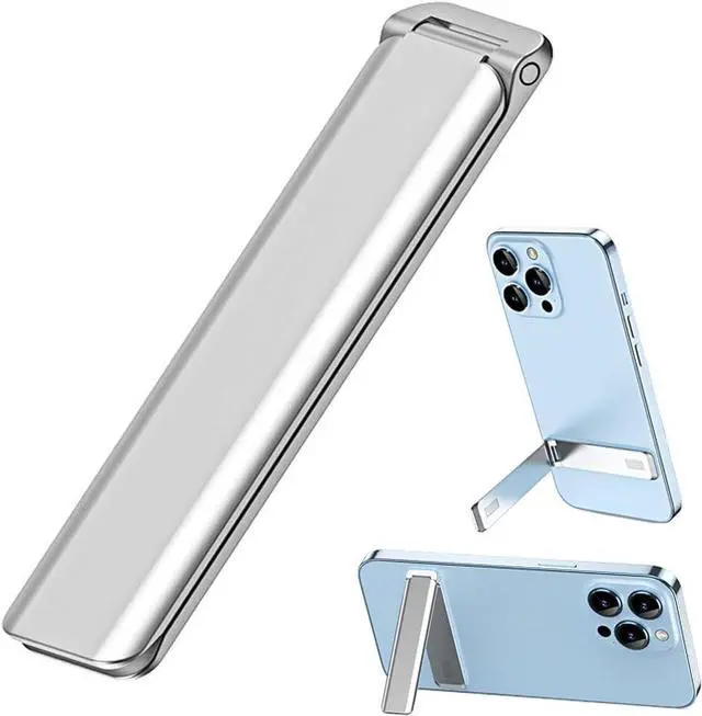 Main image of Cell Phone Kickstand,Vertical and Horizontal Aluminum Phone Stand for Desk,Adjustable Phone Holder Stand for Desk Compatible with iPhone 15/14/13/12/11Samsung Huawei All Smartphones-Silver