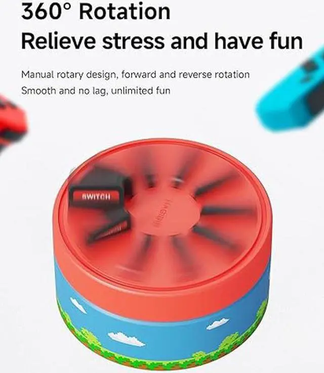 Alt view image 2 of 6 - Game Storage Case for Nintendo Switch, PS Vita, Rotating Game Card Case with 10 Card Slots, Magnetic Draw Card Portable Switch Game Cartridge Holder Blue