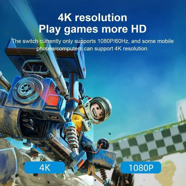 Alt view image 4 of 5 - Switch Dock for Nintendo Switch OLED, Portable TV Dock Charging Docking Station with HDMI and USB 3.0 Port Replacement Base Dock Set Type C to HDMI TV Adapter for MacBook Pro Air (Black Grey)