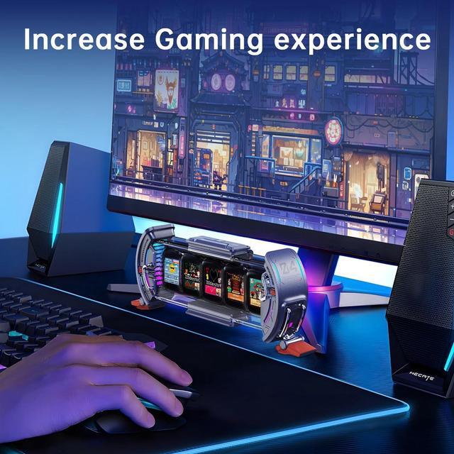 Alt view image 6 of 6 - Divoom Times Gate - Cyberpunk Gaming Setup Digital Clock with Smart APP Control, WiFi Connect, RGB LED Display, Personalized Dashboard, Pixel Art for Gaming Room & Office Decor(Sliver)