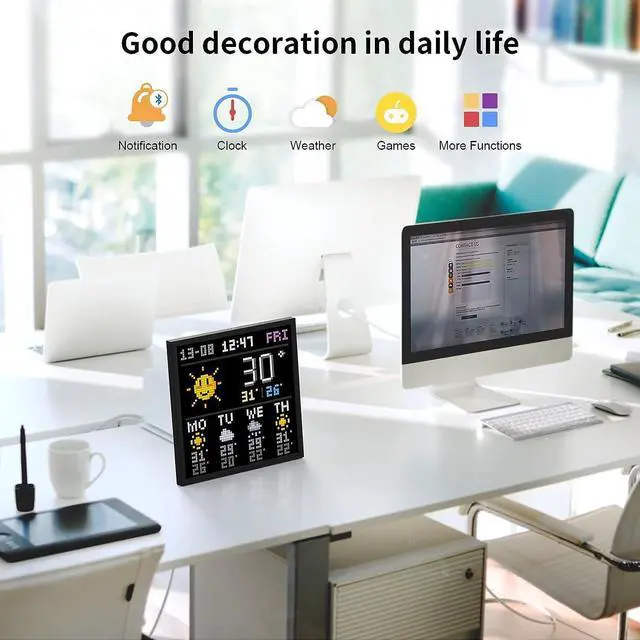 Alt view image 2 of 5 - Divoom - WiFi Pixel Cloud Digital Frame with APP Control,64 X 64 LED Panel Display Frame for Gaming Room Decoration/Social Media Fans Counter