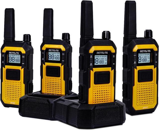 Main image of Retevis RB48 Heavy Duty Walkie Talkies,Waterproof Two Way Radio,Shock-Resistant,2000 mAh,Emergency Alert,2 Way Radio Long Range for Job Site - 4 Pack Yellow