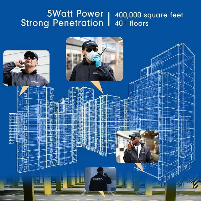 Alt view image 2 of 7 - Retevis RB23 Waterproof Walkie Talkies Adults (IP67) with Earpiece and Mic Set(IP66), High Power 2 Way Radios Long Range, Durability, with 6 Way Multi Gang Charger (6 Pack)