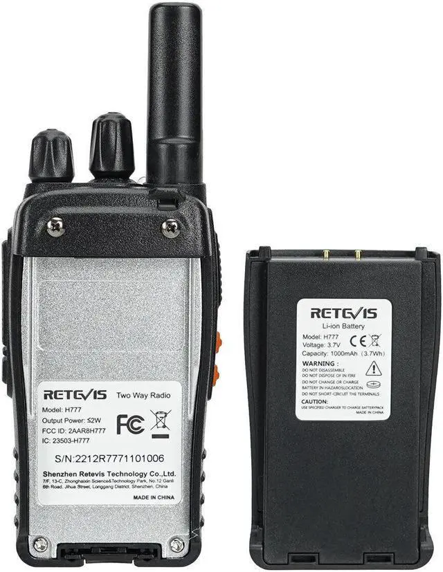 Alt view image 5 of 6 - 10pcs Retevis H777Plus Walkie Talkies FRS Long Range CTCSS/DCS 2W Two Way Radios