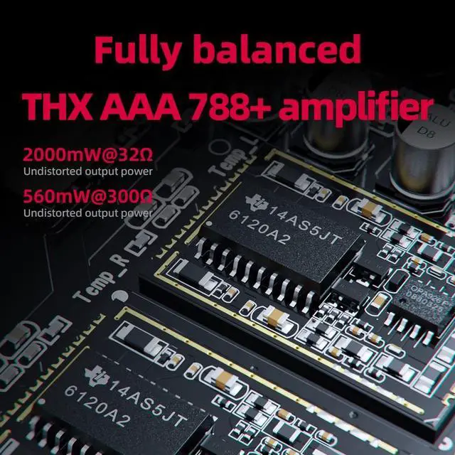 Alt view image 6 of 7 - FiiO K7BT Balanced HiFi DAC Bluetooth Headphone Amplifier AK4493S*2, XMOS XU208 PCM384kHz DSD256,USB/Optical/Coaxial/RCA Inputs, 6.35mm/4.4mm Output(US Plug)