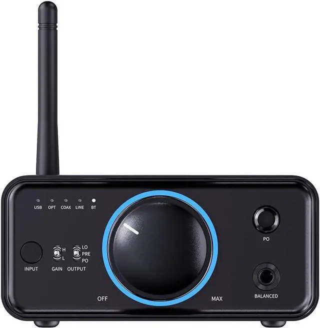 Alt view image 2 of 7 - FiiO K7BT Balanced HiFi DAC Bluetooth Headphone Amplifier AK4493S*2, XMOS XU208 PCM384kHz DSD256,USB/Optical/Coaxial/RCA Inputs, 6.35mm/4.4mm Output(US Plug)