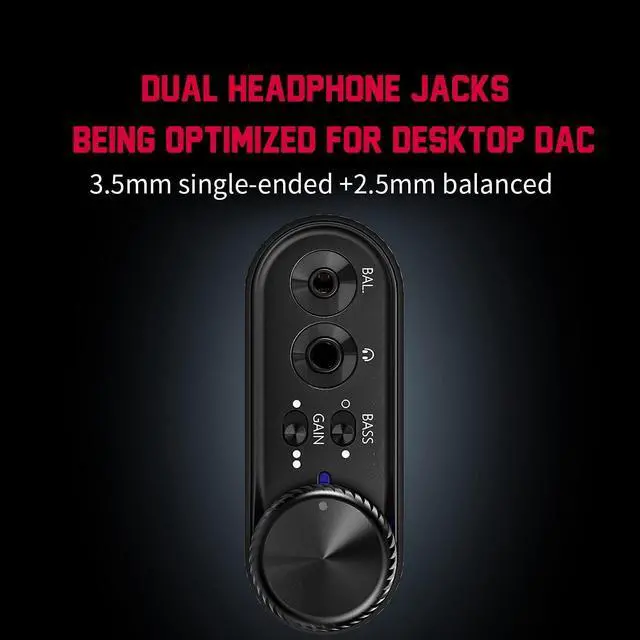 Alt view image 6 of 7 - FiiO NEWK3 Amplifier Headphone Amps Portable High Resolution 384kHz/32bit DSD256 USB Type-C Lossless for PC/Laptop/Smartphones/Speaker Home Audio