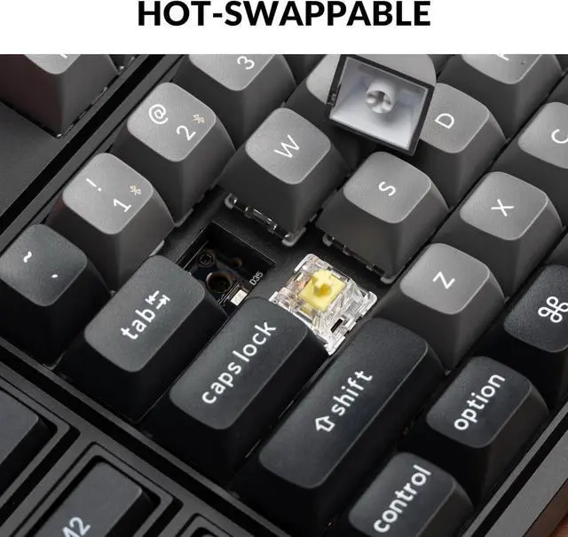 Alt view image 2 of 7 - Wireless Custom Mechanical Keyboard, QMK/VIA Programmable Full Metal TKL Layout Bluetooth/Wired RGB with Hot-swappable Keychron K Pro Brown Switch Compatible with Mac Windows Linux