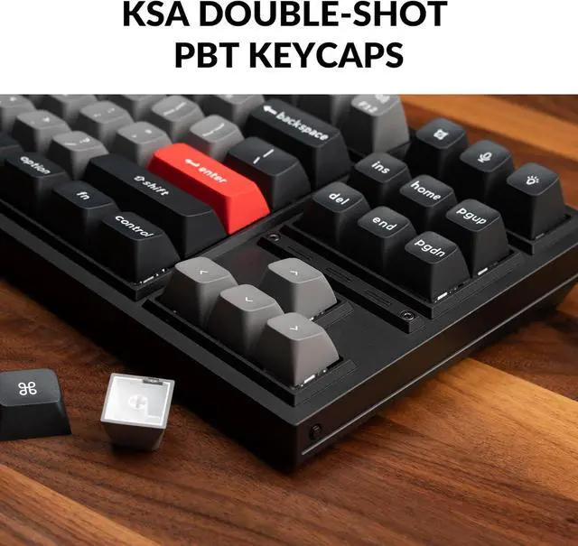 Alt view image 4 of 7 - Wireless Custom Mechanical Keyboard, QMK/VIA Programmable Full Metal TKL Layout Bluetooth/Wired RGB with Hot-swappable Keychron K Pro Brown Switch Compatible with Mac Windows Linux