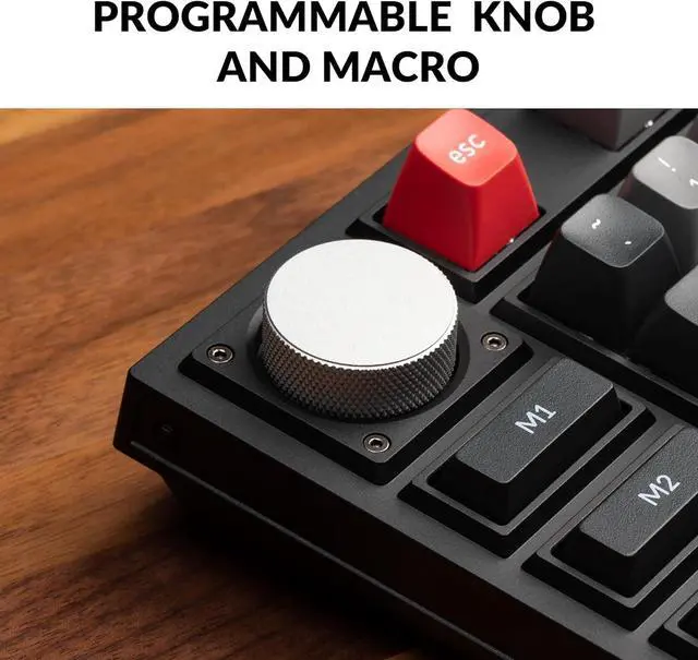 Alt view image 5 of 7 - Wireless Custom Mechanical Keyboard, QMK/VIA Programmable Full Metal TKL Layout Bluetooth/Wired RGB with Hot-swappable Keychron K Pro Brown Switch Compatible with Mac Windows Linux