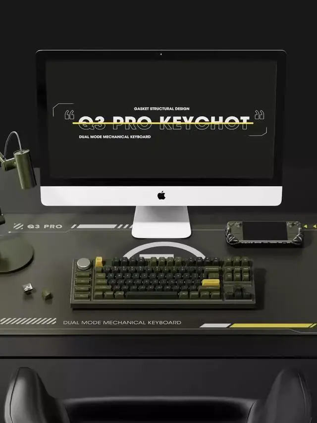 Alt view image 4 of 4 - Wireless Custom Mechanical Keyboard, QMK/VIA Programmable Full Metal TKL Layout Bluetooth/Wired RGB with Hot-swappable Keychron K Pro Red Switch Compatible with Mac Windows Linux - Green