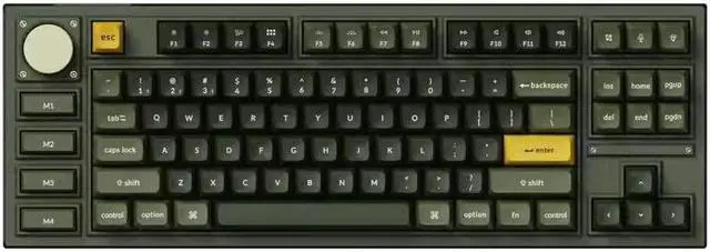 Main image of Wireless Custom Mechanical Keyboard, QMK/VIA Programmable Full Metal TKL Layout Bluetooth/Wired RGB with Hot-swappable Keychron K Pro Red Switch Compatible with Mac Windows Linux - Green