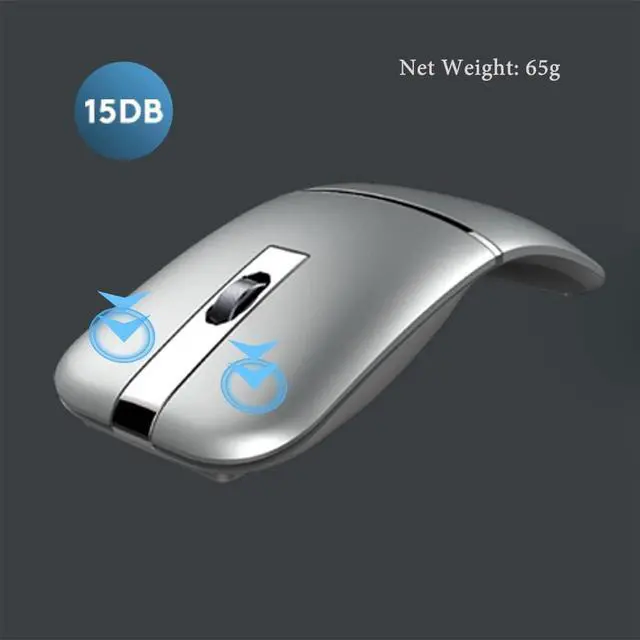 Alt view image 5 of 7 - Bluetooth Wireless ARC Mouse Rechargeable Silence Mice for Laptop Mac Pro Travel,Folding Ultra Slim Right/Left Hand Use with USB-A Dongle,3 DPI Desktop Travel for Dell HP Lenovo Laptop