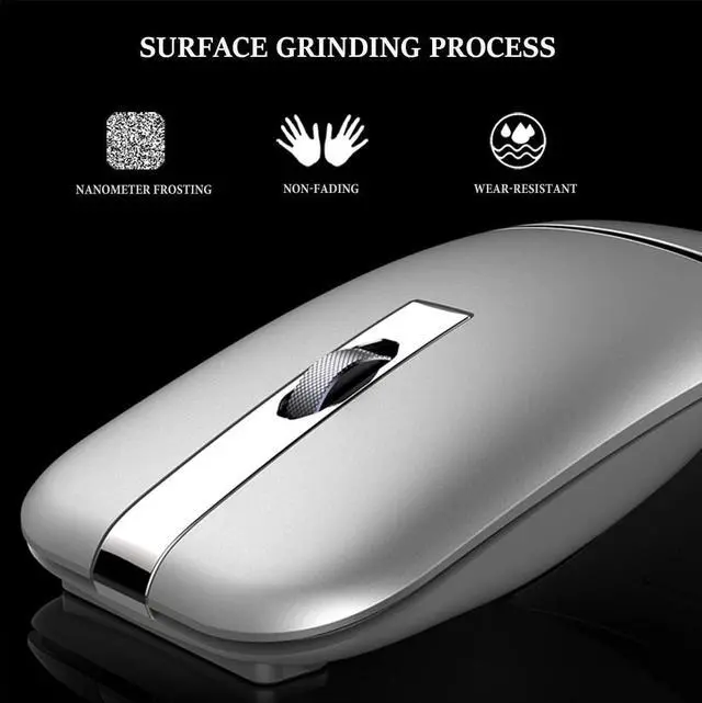 Alt view image 6 of 7 - Bluetooth Wireless ARC Mouse Rechargeable Silence Mice for Laptop Mac Pro Travel,Folding Ultra Slim Right/Left Hand Use with USB-A Dongle,3 DPI Desktop Travel for Dell HP Lenovo Laptop
