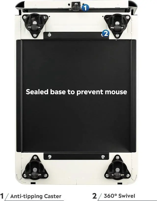 Alt view image 7 of 7 - 3-Drawer Slim File Cabinet, Vertical Filing Cabinet, Fully Assembled Except Casters, White