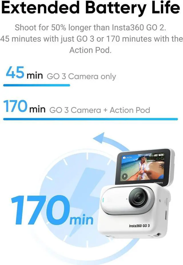 Alt view image 6 of 7 - Insta360 GO3 128GB Sticker Kit Small & Lightweight Action Camera, Portable and Versatile, Hands-Free POV, Mount Anywhere, Stabilization, Multifunctional Action Pod, Waterproof, for Travel, Sports