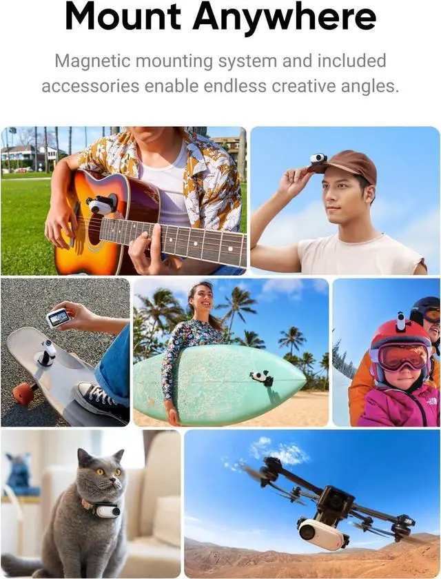Alt view image 5 of 7 - Insta360 GO3 128GB Sticker Kit Small & Lightweight Action Camera, Portable and Versatile, Hands-Free POV, Mount Anywhere, Stabilization, Multifunctional Action Pod, Waterproof, for Travel, Sports