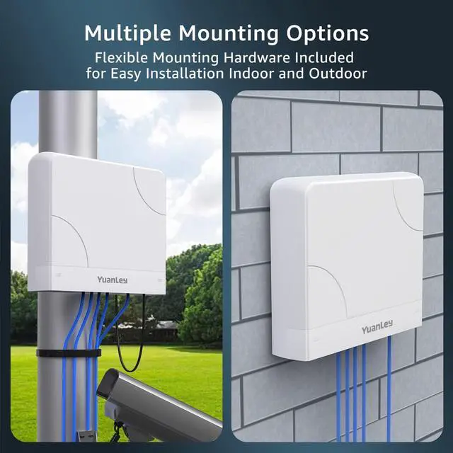 Alt view image 6 of 7 - 4-Port PoE Switch Gigabit- Waterproof Outdoor Ethernet Unmanaged Network Switch with VLAN Function, 78W Built-in Power, IEEE802.3af/at Support and Plug & Play, Ideal for Outdoor Use