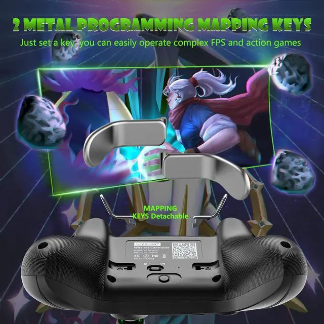 Alt view image 5 of 7 - Switch Controller, Wireless Switch Pro Controller for Switch/Switch Lite/PC with 600mAh Built-in Battery, Wireless Remote Gamepad Supports Gyro Axis, Turbo and Dual Vibration