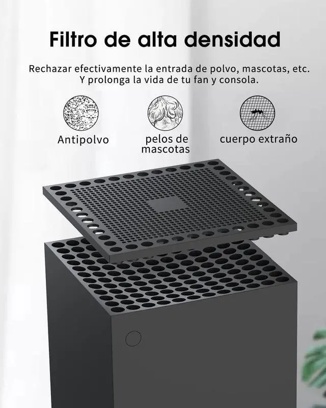 Alt view image 3 of 6 - Dust Filter Cover for Xbox Series X,  Accessories with 1 Top Dust Filter Cover , 2 Holders , 2 Back Dust Filter Covers, 8 Silicone Plugs