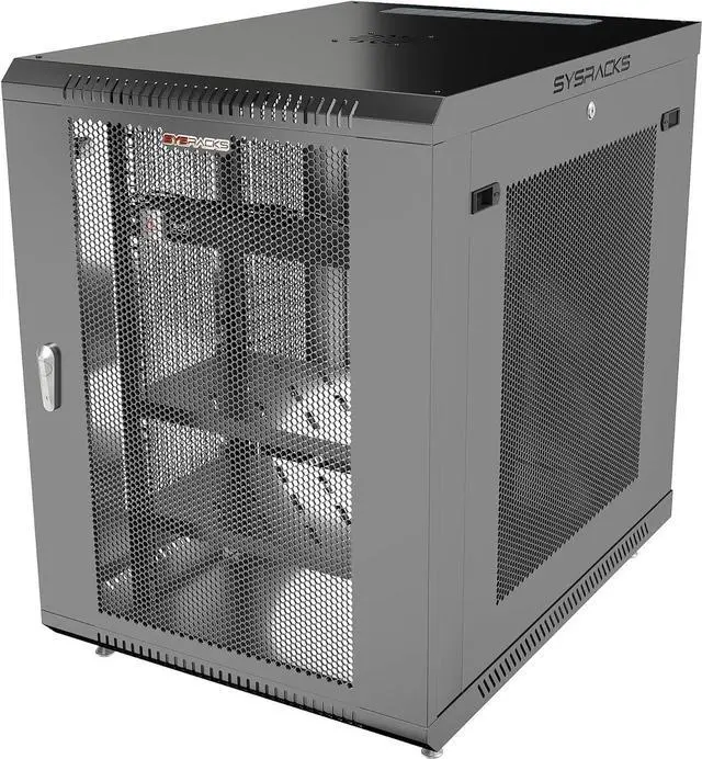 Main image of Server Rack Network Cabinet Rack 35 inch Deep Lockable Server on Casters VENTED Door - POWERBAR - Shelf - Fan - Hardware - for Data - AV - Computer - Networking - PC Equipment (15U (24"w x35"d x30"h))