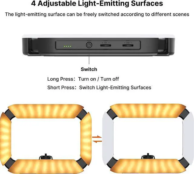 Alt view image 5 of 7 - ULANZI Smartphone Video Rig with Light, Cell Phone Handheld Stabilizer with Ring Light 8500k Selfie Light for Filmaking Live Steam Tiktok YouTube Video Recording, with 8000mAh Build-in Battery