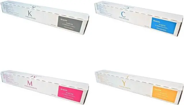 Main image of Kyocera TK8517 (TK-8517) Cyan, Yellow, Magenta, Black , 4-Color Toner Cartridge Set for TASKalfa 5052ci, 6052ci