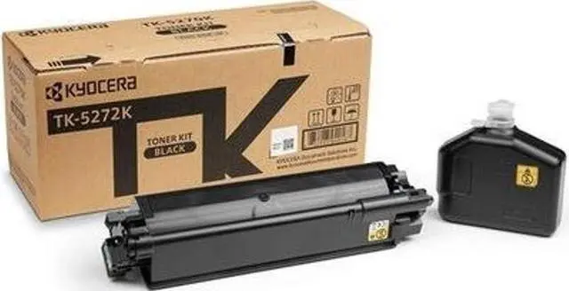 Main image of KYOCERA 1T02TV0US0 Model TK-5272K Black Toner Kit for use ECOSYS M6235cidn, M6630cidn, M6635cidn and P6230cdn A4 Multifunctional Printers; Up to 8000 Pages Yield at 5% Coverage