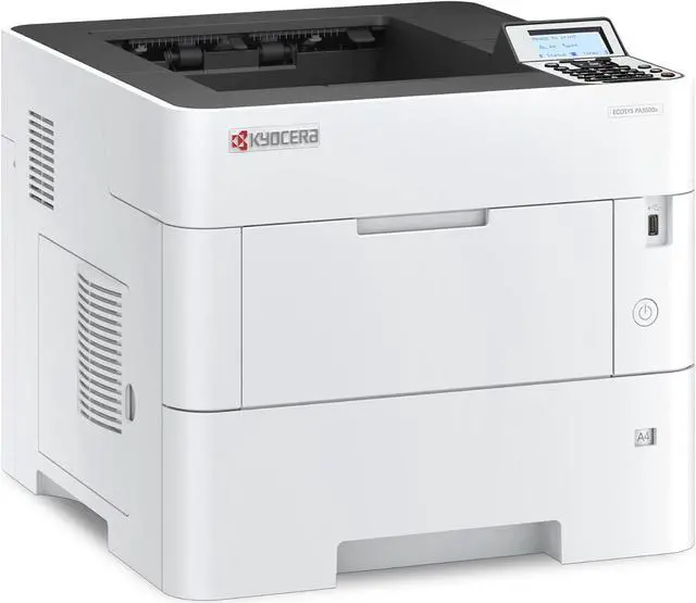 Main image of KYOCERA ECOSYS PA5500x Monochrome Laser Printer, 57 ppm, 600 x 600 dpi and Up to Fine 1200 dpi, 600 Sheet Tray, 100 Sheet MPT, Duplex, 5 Line LCD w/Hard Key Panel, Gigabit Ethernet, USB, 512 MB