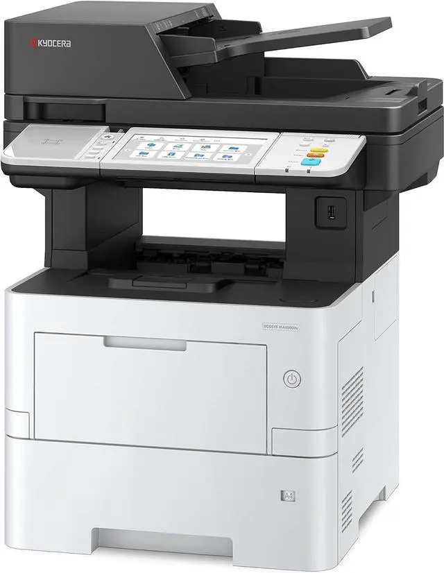 Main image of KYOCERA ECOSYS MA4500ifx All-in-One Monochrome Laser Printer (Print/Copy/Scan/Fax), 47 ppm, Up to Fine 1200 dpi, Gigabit Ethernet HyPAS Capable, 7 inch Touchscreen Panel, 512 MB