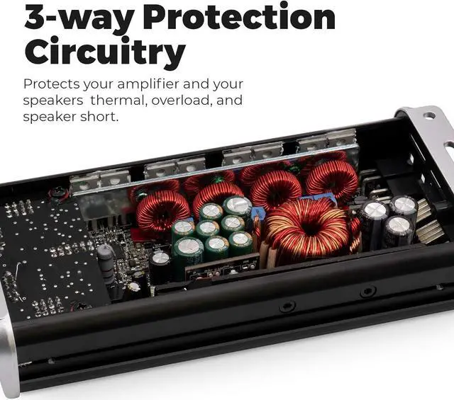 Alt view image 4 of 5 - NVX VADM2 440W RMS Full Range Class D 2-Channel Car/Marine/Powersports Micro Amplifier
