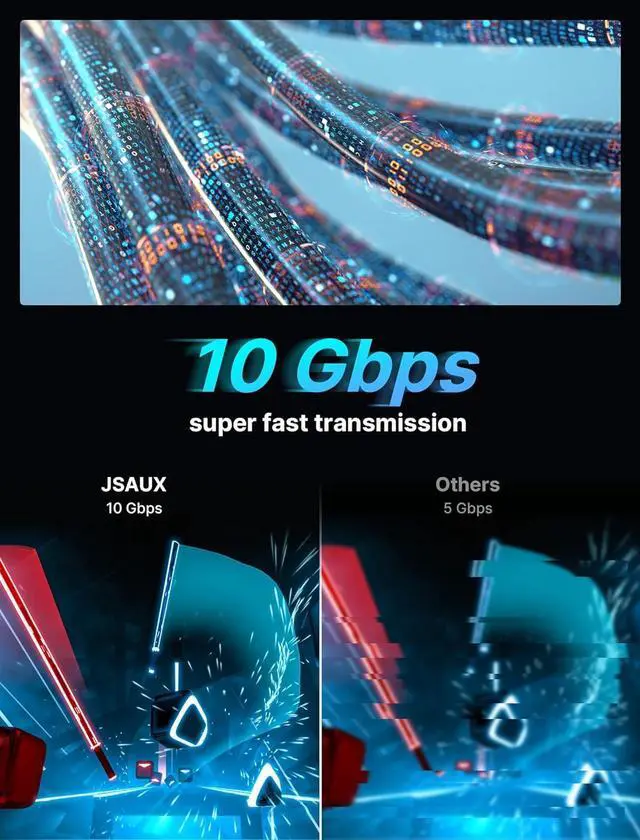 Alt view image 5 of 7 - Link Cable 16FT Compatible with Meta/Oculus Quest 3/2 Accessories Charging While Playing | Play All Day Without Battery Pack  USB 3.0 High Speed Charger Compatible with Quest 3 2 1 Pro Pico 4