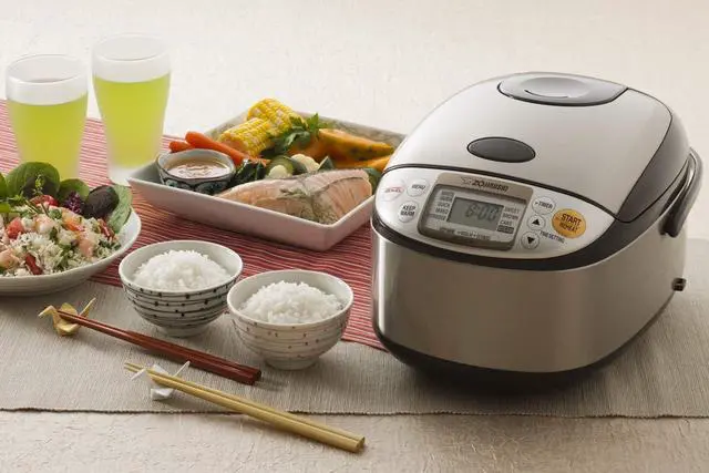 Alt view image 4 of 5 - Zojirushi 5-1/2-Cup (Uncooked) Micom Rice Cooker and Warmer, 1.0-Liter, Stainless Brown