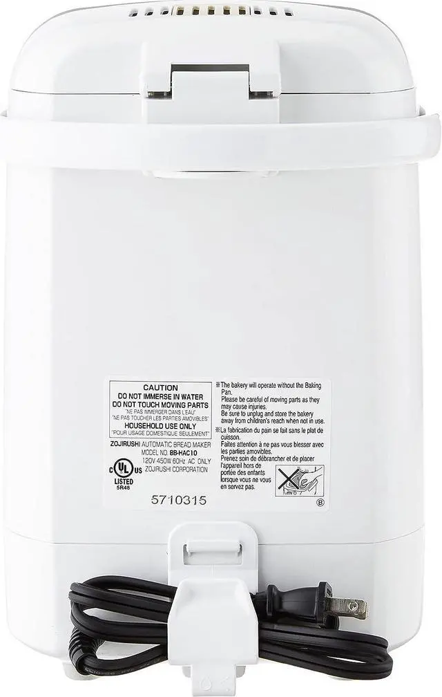 Alt view image 3 of 7 - Zojirushi Home Bakery 1-Pound-Loaf Programmable Mini Breadmaker, White