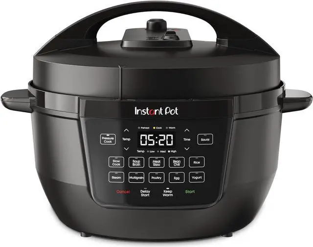 Main image of Instant Pot RIO Wide Base, 7.5 Quarts, Large Searing Base, WhisperQuiet Steam Release, 7-in-1 Electric Multi-Cooker, Pressure Cooker, Slow Cooker, Rice Cooker, Steamer, Sauté, Yogurt & Warmer