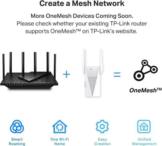 Alt view image 6 of 7 - TP-Link AX3000 WiFi 6 Range Extender, PCMag Editor's Choice, Dual Band WiFi Repeater Signal Booster with Gigabit Ethernet Port, Access Point, APP Setup, OneMesh Compatible