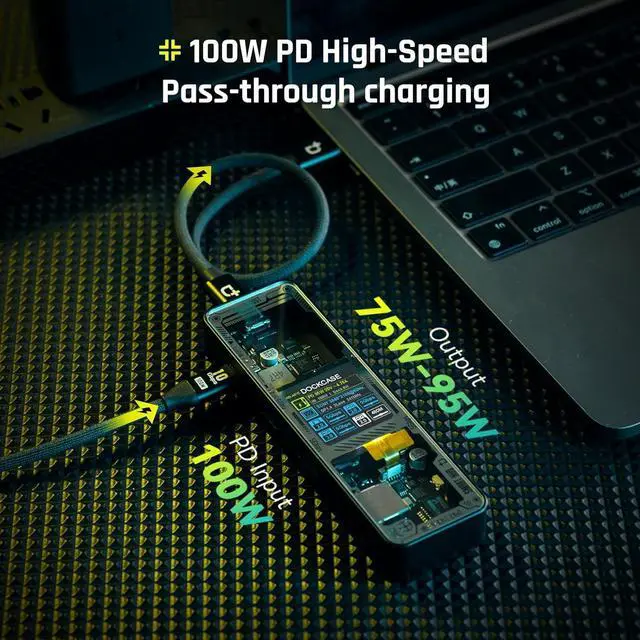Alt view image 6 of 7 - Visual Smart USB C Hub (6-in-1) with HDMI Port 4K@60Hz,Gigabit Ethernet,USB-C and 2 USB-A 5Gbps Data Ports, 100w PD Power Delivery, for MacBook Air/Pro, XPS, and More