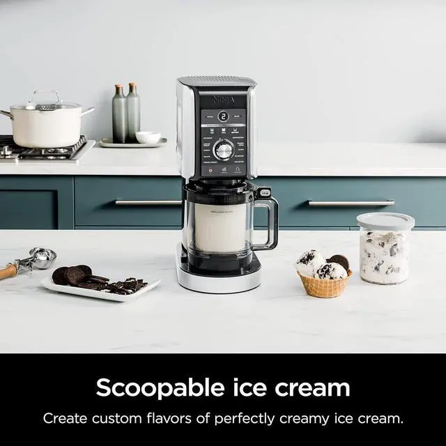 Alt view image 3 of 7 - Ninja CREAMi Deluxe 11-in-1 Ice Cream & Frozen Treat Maker for Ice Cream, Sorbet, Milkshakes, Frozen Drinks & More, 11 Programs, with 2 XL Family Size Pint Containers, Perfect for Kids, Silver
