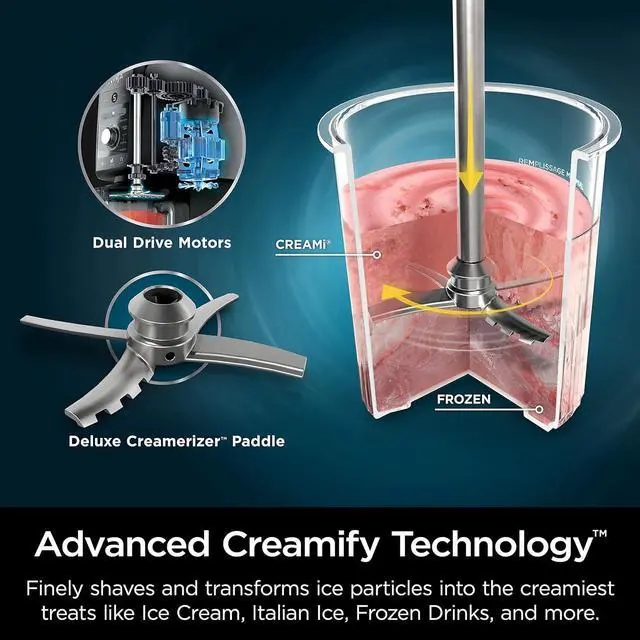 Alt view image 4 of 7 - Ninja CREAMi Deluxe 11-in-1 Ice Cream & Frozen Treat Maker for Ice Cream, Sorbet, Milkshakes, Frozen Drinks & More, 11 Programs, with 2 XL Family Size Pint Containers, Perfect for Kids, Silver