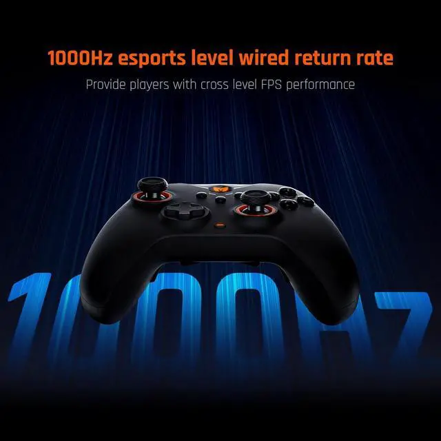Alt view image 4 of 6 - Black Shark PC Gaming Controller, Gale Wireless Switch Game Controller,Motion Aiming, Hall Trigger, 4 Custom Buttons, PC App Game Controller for Switch/PC/iOS/Android with Charging Dock - White