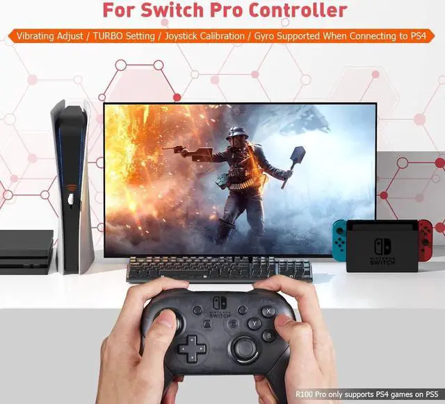 Alt view image 6 of 7 - Controller Adapters, BIGBIG WON Wireless Controller Adapter for Xbox Series X|S Controller/Xbox One X|S Controller/Elite Series 2/PS5/PS4/Switch Controller Playing on PS4/Switch/Windows 11&10 PC (1pc)