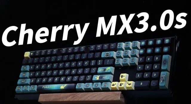 Alt view image 3 of 5 - Cherry MX 3.0S Wired Mechanical Keyboard Pokemon Pikachu Special Edition , Aluminum Housing Built Cherry Without Steel Structure w/Cherry Red Switches