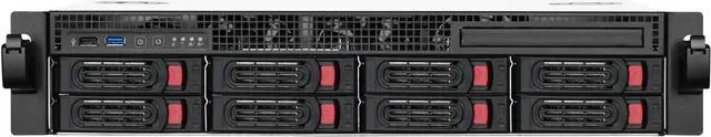 Alt view image 2 of 7 - Silverstone RM21-308 2U Rackmount Server Chassis with 8 X 3.5 Hot Swap Bays Micro-ATX Support RM21-308-x