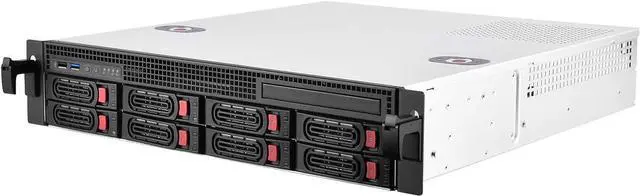 Main image of Silverstone RM21-308 2U Rackmount Server Chassis with 8 X 3.5 Hot Swap Bays Micro-ATX Support RM21-308-x