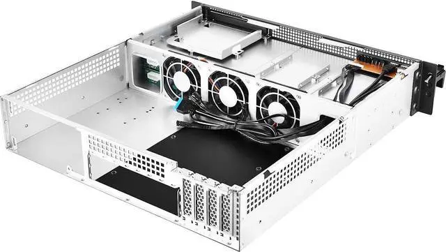 Alt view image 5 of 7 - Silverstone RM21-308 2U Rackmount Server Chassis with 8 X 3.5 Hot Swap Bays Micro-ATX Support RM21-308-x