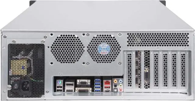 Alt view image 4 of 13 - SilverStone Technology RM41-H08 4U Rackmount Server Case with 5 x 3.5 Hot-Swappable Bay and 3 x 5.25 Bays with USB 3.1 Gen 1 RM41-H08-x
