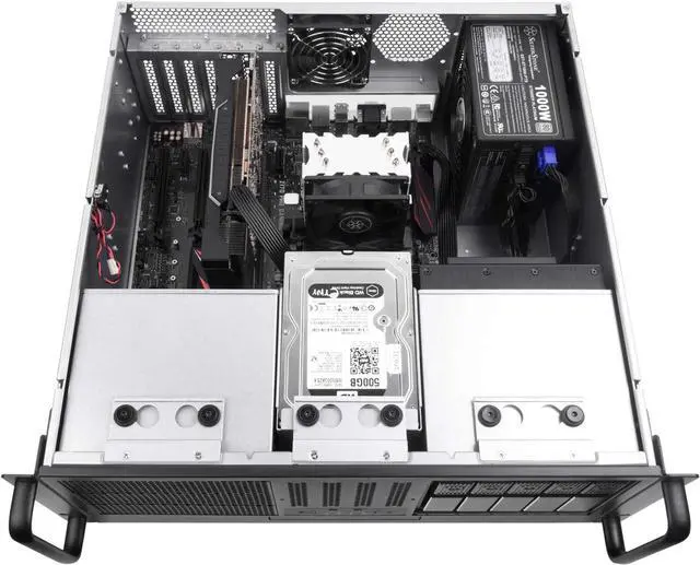 Alt view image 6 of 13 - SilverStone Technology RM41-H08 4U Rackmount Server Case with 5 x 3.5 Hot-Swappable Bay and 3 x 5.25 Bays with USB 3.1 Gen 1 RM41-H08-x